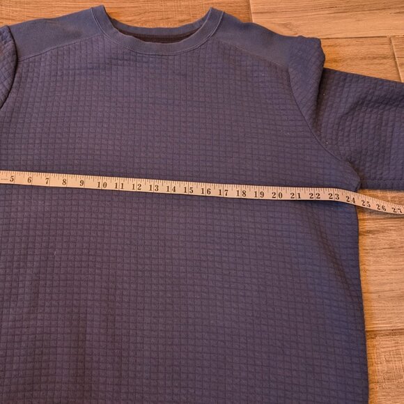 Banana Republic Men’s Waffle Knit Crewneck Sweatshirt Navy Blue XL Cotton Blend - Picture 5 of 7